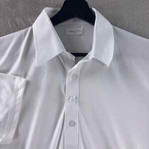 Collars & Co. Polo Shirt Mens Size Large White The Original Dress Collar Polo